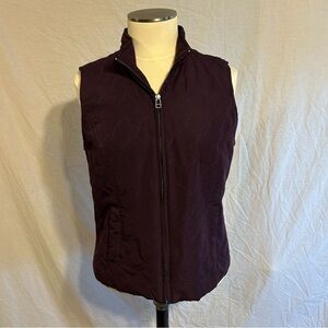 Christopher & Banks Plum Purple  Quilted Vest Women's‎ Size Petite Small